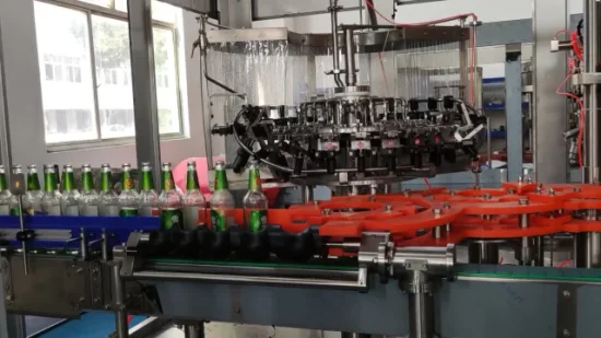 Máquina de rotulagem de embalagem de enchimento de bebidas gaseificadas de cerveja pequena personalizada para garrafas de vidro